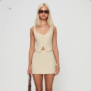 Princess Polly Hikaru Top Tan size 8 NWT